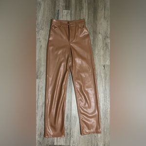 Dynamite Gisele Faux Leather Straight Leg Pants